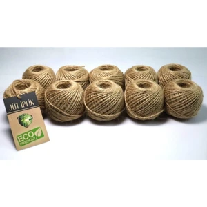 Jutburada 100 gr Jüt Iplik-10'lu Jüt Ip , Hasır Ip , Kırnap Ip , Doğal Ip , Çuval Ip