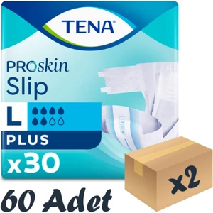 Proskin Slip Plus Bel Bantlı Hasta Bezi, Büyük Boy (L), 6 Damla, 30'lu 2 Paket 60 Adet
