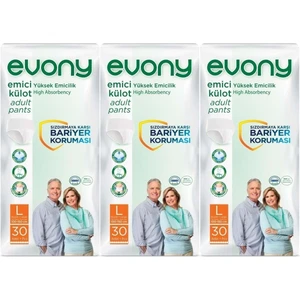 Hasta Bezi Yetişkin Emici Külot L-Büyük Boy 90 Adet (3Pk*30)