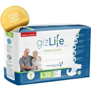 Gızlıfe Bel Bantlı Yetişkin Hasta Bezi Büyük Boy L 120 Adet