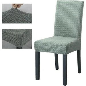 Likrali Kümaş Desenli Sandalye Örtüsü, Lastikli, Esnekli Sandalye Kılıfı 6li