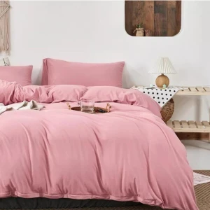 EC Shop Sheri Home Soft Gül Kurusu Çift Kişilik Nevresim Seti 200 x 220   Pamuk Düğme Detay Newgoldenrose01453020