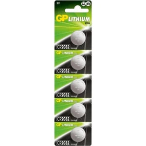 Batteries CR2032 Lityum Düğme Pil, 3 Volt, 5'li Kart GP2032