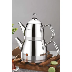 EKS Ticaret Çelikay Kahramanlar Orta Boy Roma Platin Çaydanlık