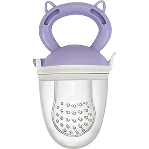 Bebekler Için Doğal Delikli Tasarımlı Meyve Süzgeci Emziği Mor