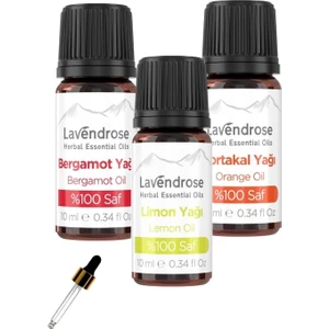 Yoga Enerji Uçucu Yağ Aromaterapi Set Saf Bergamot Yağ Portakal Yağ Limon Yağ