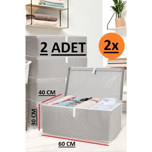EC Shop Daisyhome 2 Adet Kapaklı Kutu Hurç Mega Boy 60*40*30* Çok Amaçlı Kutu Hurç