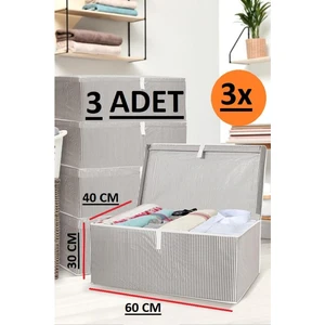 EC Shop Yegge 3 Adet Kapaklı Kutu Hurç Mega Boy 60*40*30* Çok Amaçlı Kutu Hurç