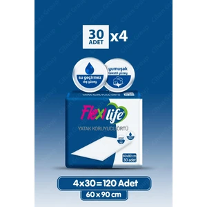 Flexi Life Fle x i Life Hasta Altı Bezi Yatak Koruyucu 60 x 90 cm  30'Lu 4 Paket