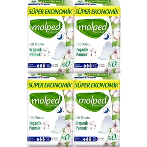 Pure&soft Hijyenik Ped Süper Ekonomik Gece 16'lı 4 Adet