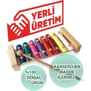 Daha Oyuncak Ksilofon Eğitici Ahşap Sesli Ksilofon Oyuncak Ksilefon