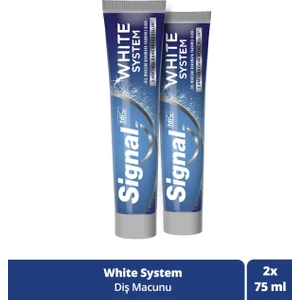 Diş Macunu White System 2 Haftada Daha Beyaz Dişler 75 ml X2