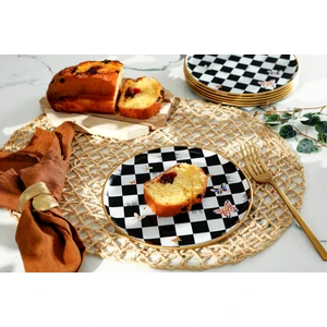 Sofra Cam Damalı Kelebek Desenli 26 cm Servis Tabağı – Şık ve Dekoratif Tasarım, Hediyelik Seçenek