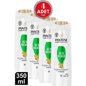 Doğal Sentez Güç ve Parlaklık Şampuan 350 ml 4 Adet Pantene Güç ve Parlaklık 350