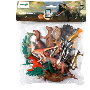 Bfy Toys 16'lı Dinazor Figür Seti 12 Adet Dinazor Çeşit 2 Taş 2 Ağaç Dinosaurs Set T-Rex Tyrannosaurus Y058