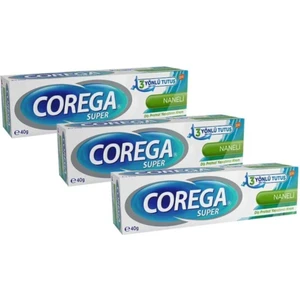 Diş Protezi Yapıştırıcı Krem Naneli 40 Gr-3 Adet
