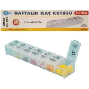 Haftalık Ilaç Muhafaza Saklama Kutusu % 0 Bpa Hijyenik