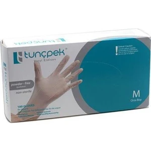 Tunçpek Pudrasız Vinil Eldiven 100 Adet - L