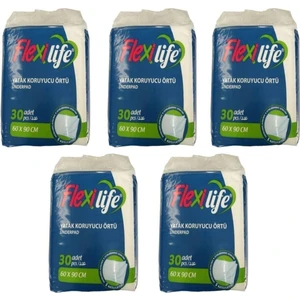 Flexi Life Fle x i Life Fle x ilife Hasta Altı Bezi Serme Yatak Koruyucu Örtü 60 x 90 cm  30 Lu 5 Paket 150 Kullanım