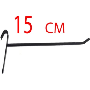 EC Shop Gri-Dekor 50 Adet, 15 Cm, Siyah Boyalı Tel Pano Kancası, Raf Kancası, Pano Teli, Raf Teli, Askılık Teli