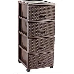 Plastik Tekerlekli Kahverengi Komidin