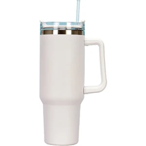 YY Store 40 Oz Saman Su Bardağı 304 Paslanmaz Çelik Isı Yalıtım Su Kulplu Bardak (Yurt Dışından)