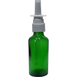 7 Adet 50 ml Burun Sprey Boş Yeşil Renk Cam Şişe