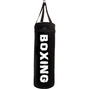 Kemerli Suni Deri 55 cm x 18 cm Hazır Dolu Boks Kum Torbası