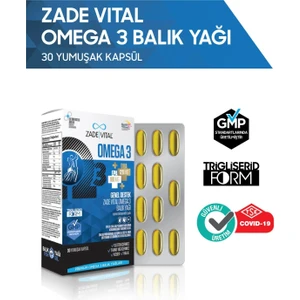 Zade Vital Omega 3 Balık Yağı Premium 30 Kapsül