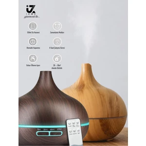Icz Ultrasonic 550ml Hava Nemlendirici Ahşap Görünüm Ortam Nemlendirici Hava Nemlendirici Buharlı 7 Led