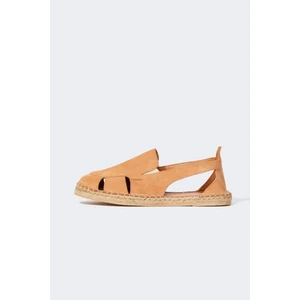 Kadın Düz Taban Slip On Deri Süet Espadril Z3266AZ23SM