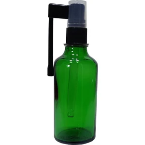 2 Adet 50 ml Ağız Siyah Spreyli Boş Yeşil Renk Cam Şişe