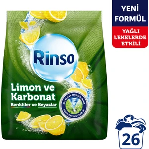 Toz Çamaşır Deterjanı Limon ve Karbonat Renkliler ve Beyazlar İçin 4 KG