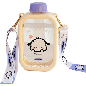 Better Life Girls Cute Plastic Cup Strap Portable Water Bottle With Strap (Yurt Dışından)