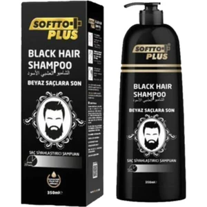 Softto Plus Siyahlaştırıcı Şampuan - Beyaz Saçlar için Belirginleştirici Etki, 350 ml, Bitki Özlü Formül, Paraben İçermez