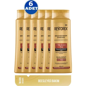 Bakım Şampuanı 7 Besleyici Yağ 500 Ml 6 Adet Restorex 7 Besleyici Yağ 500