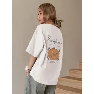 Kadın Fructification Baskılı Oversize T-Shirt