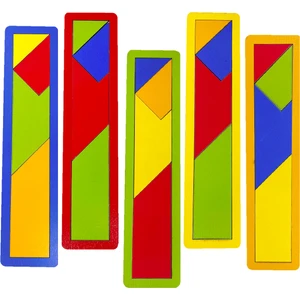 Eğitici Ahşap Oyuncak Renkli Ahşap T Tangram Puzzle