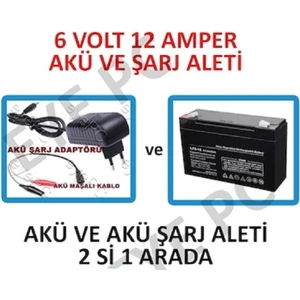 Çocuk Oyuncak Akülü Araba Için 6V 12 Ah 6 Volt 12 Amper Akü Şarj Adaptörü