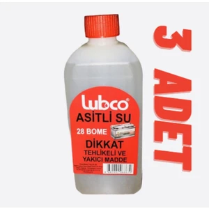 Lubco Asitli Su(Akü Asiti) 500ML 3 Adet Asitli Su(Akü Asiti) 3