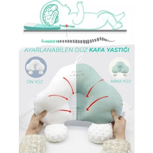 Ilin Baby Düz Kafa Yastığı, Ayarlanabilir Konfor Yastığı, Bebek Kafa Yastığı, Bebek Yastığı