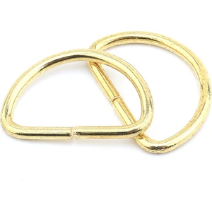YF Store 10 Adet - 23X36 mm Sarı Kaplama, D Açık Halka, Çanta Halkası, Metal Halka