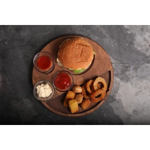 Ahşap Hamburger&tost Sunum Tabağı