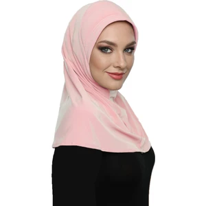 Fidan Bone Takmatik Sade Pudra Hazır Türban Tesettür Bone Namaz Örtüsü