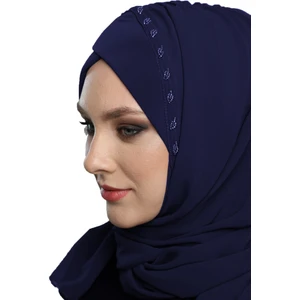 Fidan Bone Şallı Takmatik Taşlı Hazır Türban Tesettür Bone