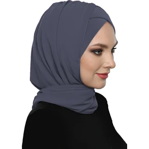 Fidan Bone Şallı Takmatik Sade Hazır Türban Tesettür Bone Namaz Örtüsü
