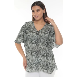 Lady Majestic %100 Viskon Büyük Beden Bluz