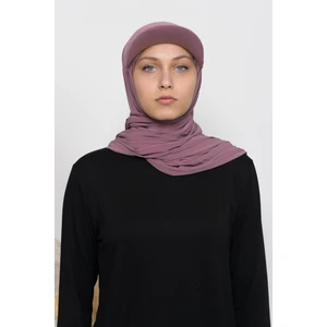 Pratik Şapkalı Likra Şal-Koyu Pudra