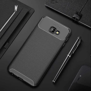 Samsung Galaxy J4 Plus Kılıf Karbon Silikon Case Siyah