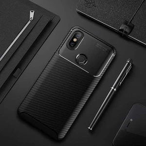 Xiaomii  Mi 8 Kılıf Karbon Silikon Case Siyah